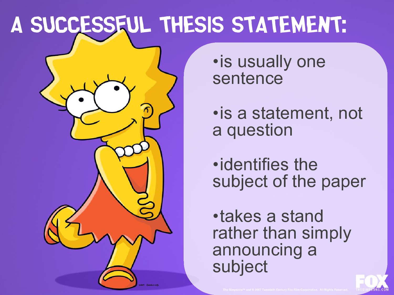 define thesis statement